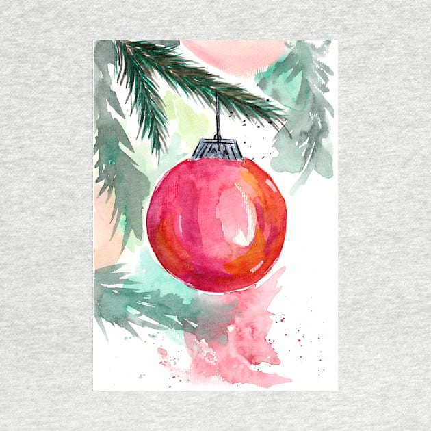 Red Christmas Tree Ornament by ZeichenbloQ